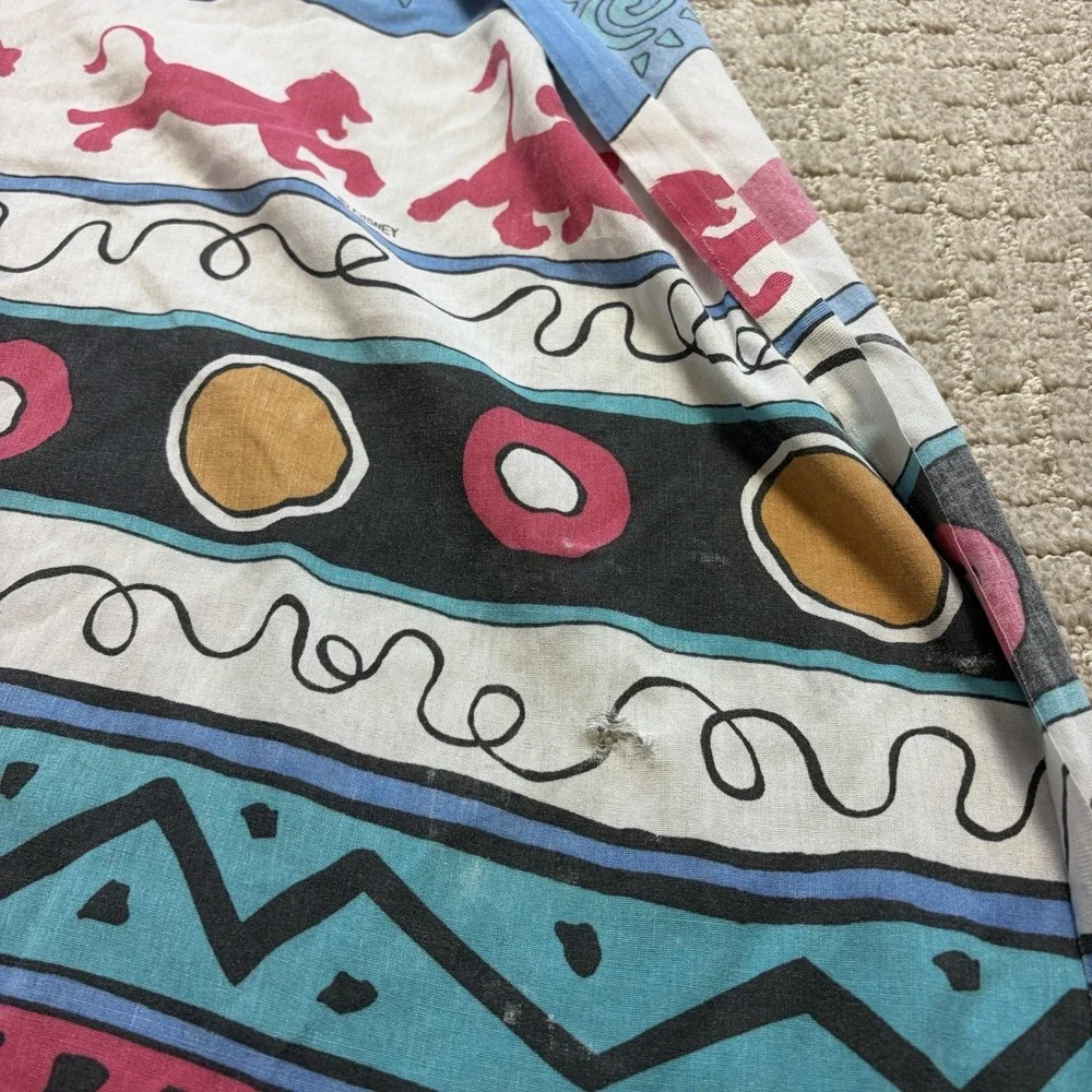 Vintage 90's Disney Lion King Twin Fitted Sheet Made in USA Simba